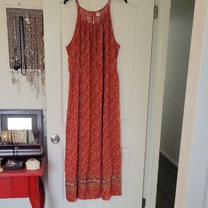 Red Floral Maxi Dress